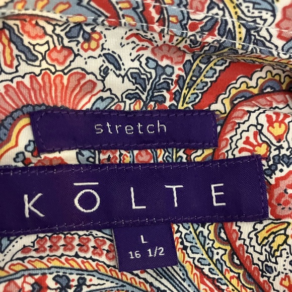 Kolte Men’s Large 16 1/2 Paisley Shirt (very Liberty of London-like print) - Picture 3 of 5